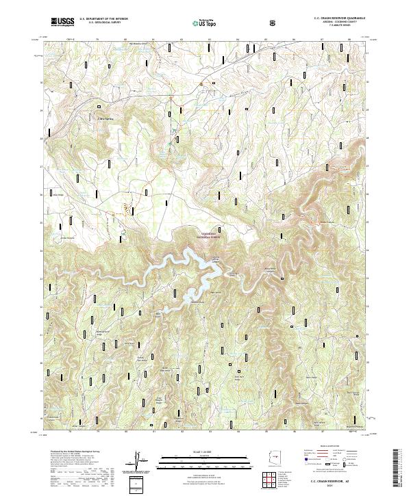 C.C. Cragin Reservoir topographic map thumbnail