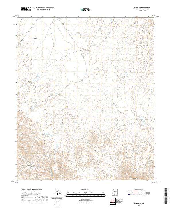Bonita Tank 2021 topographic map thumbnail