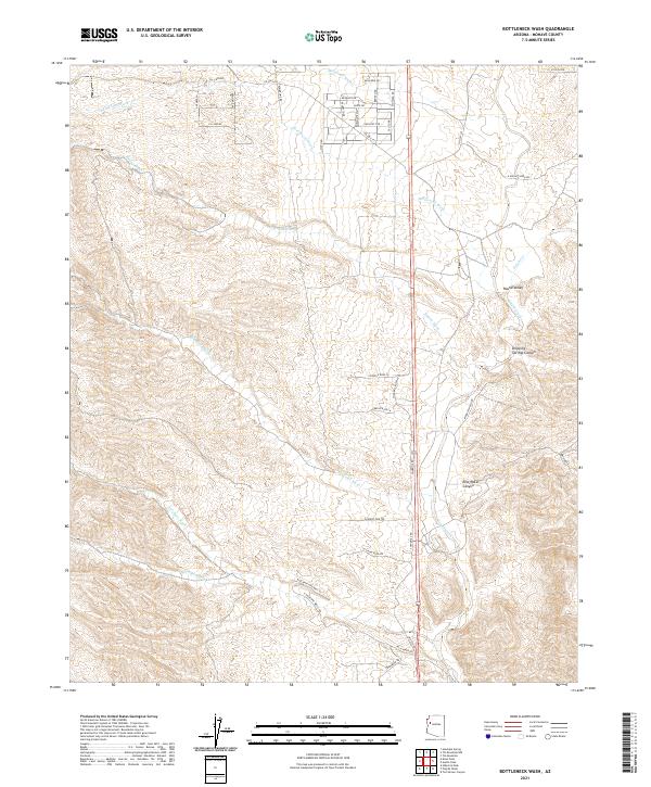 Bottleneck Wash topographic map thumbnail
