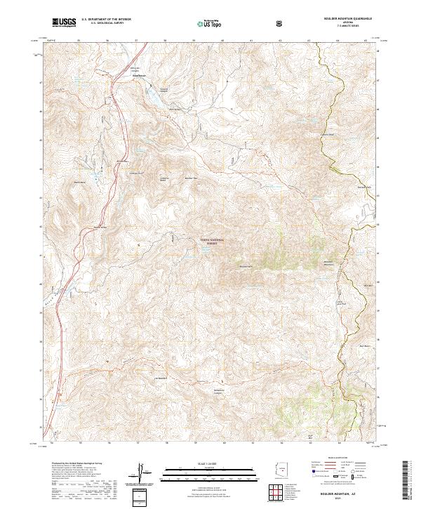 Boulder Mountain topographic map thumbnail