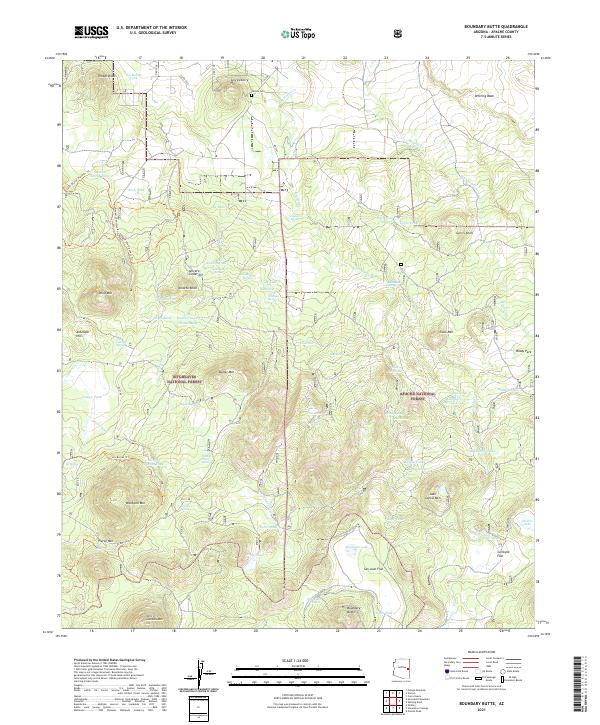 Boundary Butte topographic map thumbnail