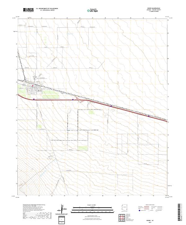 Bowie topographic map thumbnail