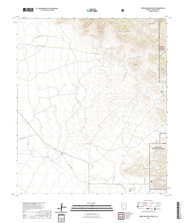 Bowie Mountain South topographic map thumbnail