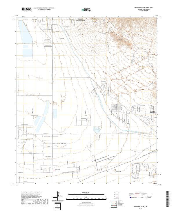 Brown Mountain topographic map thumbnail