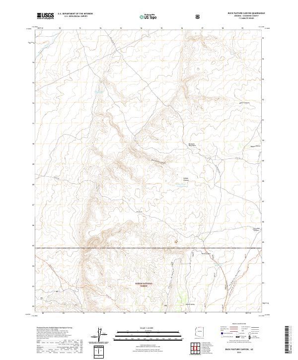 Buck Pasture Canyon topographic map thumbnail