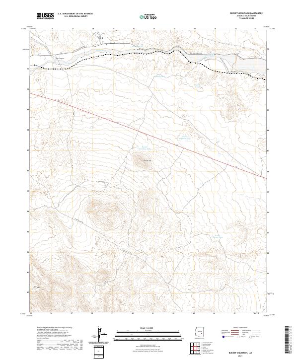 Bucket Mountain topographic map thumbnail