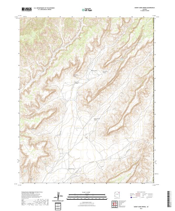 Burnt Corn Spring topographic map thumbnail