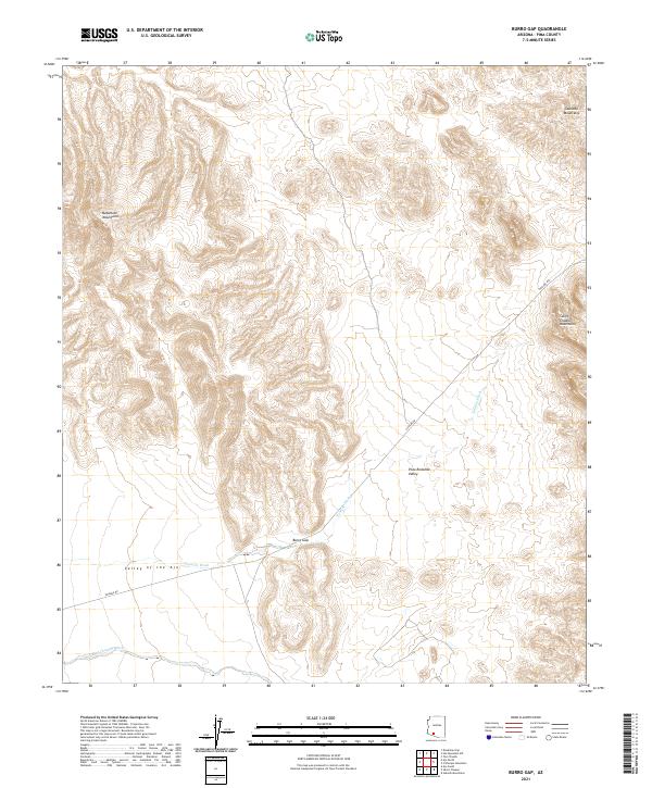 Burro Gap 2021 topographic map thumbnail