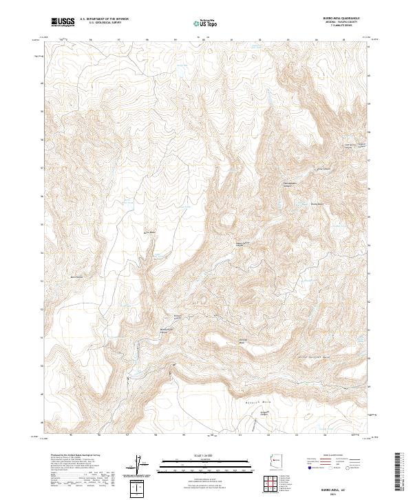 Burro Mesa topographic map thumbnail