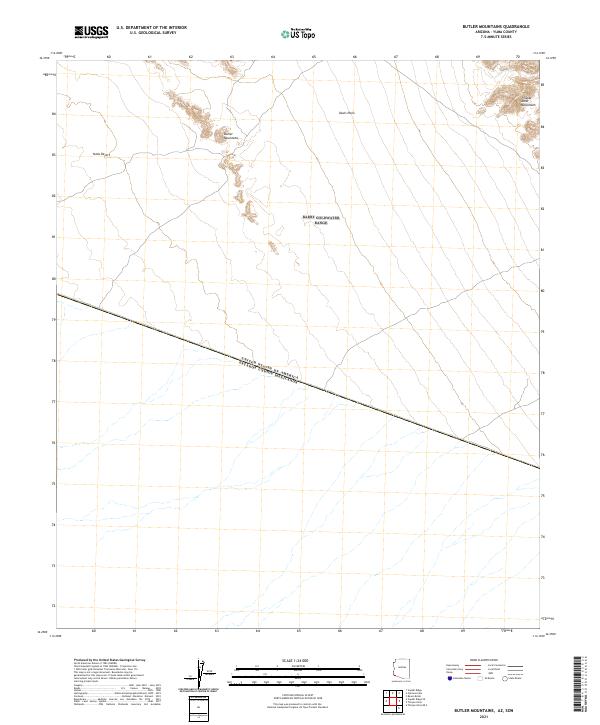 Butler Mountains topographic map thumbnail