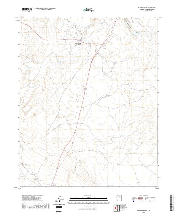 Cameron South topographic map thumbnail