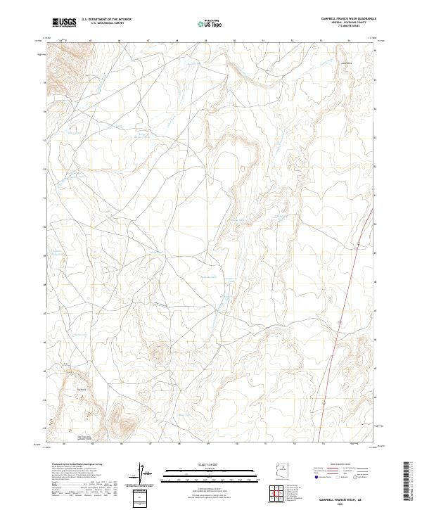 Campbell Francis Wash topographic map thumbnail