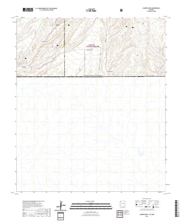 Campini Mesa topographic map thumbnail