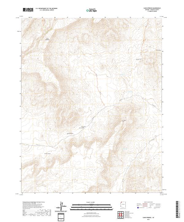 Cane Springs 2021 topographic map thumbnail