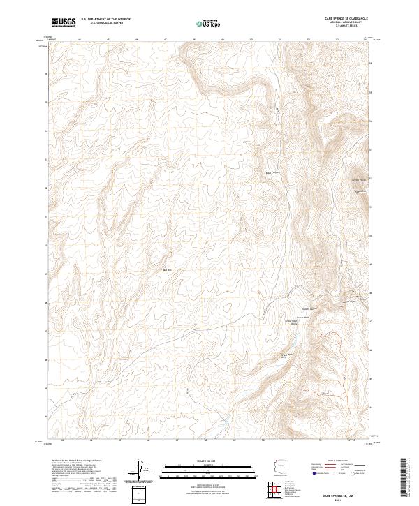Cane Springs SE 2021 topographic map thumbnail