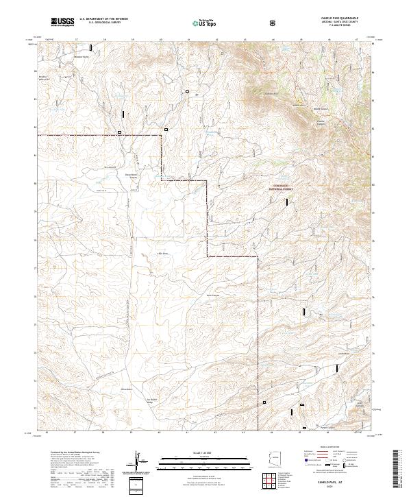 Canelo Pass topographic map thumbnail