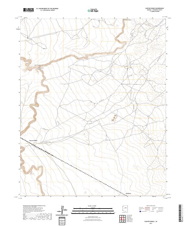 Canyon Diablo topographic map thumbnail