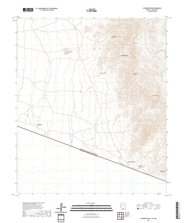 Caponera Peak topographic map thumbnail