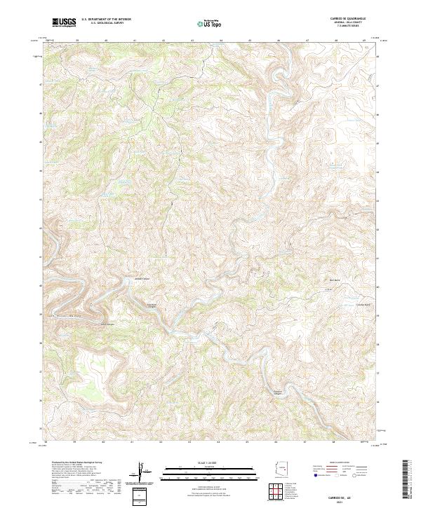 Carrizo SE topographic map thumbnail