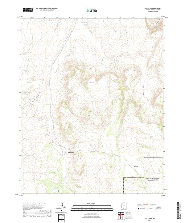 Castle Peak topographic map thumbnail