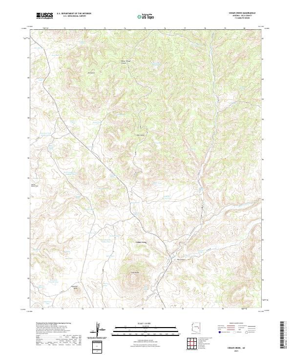 Cedar Creek topographic map thumbnail