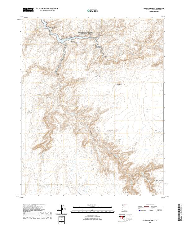 Cedar Tree Bench topographic map thumbnail