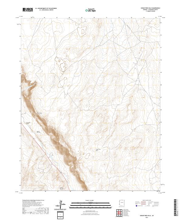 Cedar Tree Hills topographic map thumbnail