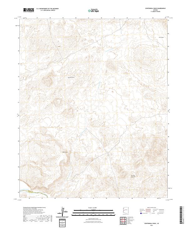 Centennial Wash 2021 topographic map thumbnail