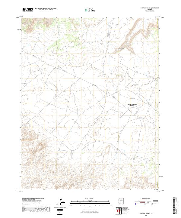 Chaiyahi Rim NE topographic map thumbnail
