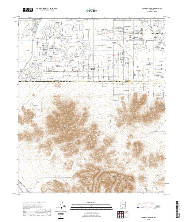 Chandler Heights topographic map thumbnail