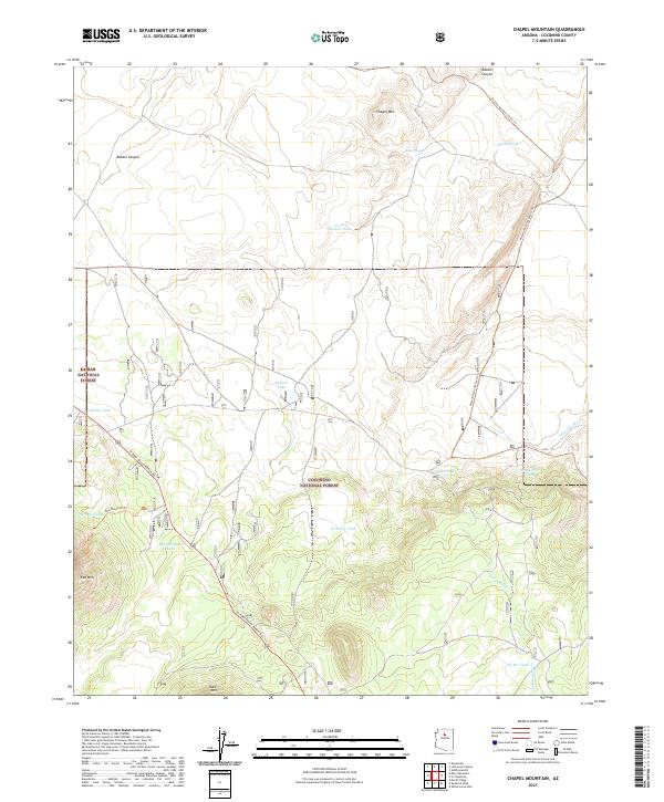 Chapel Mountain topographic map thumbnail