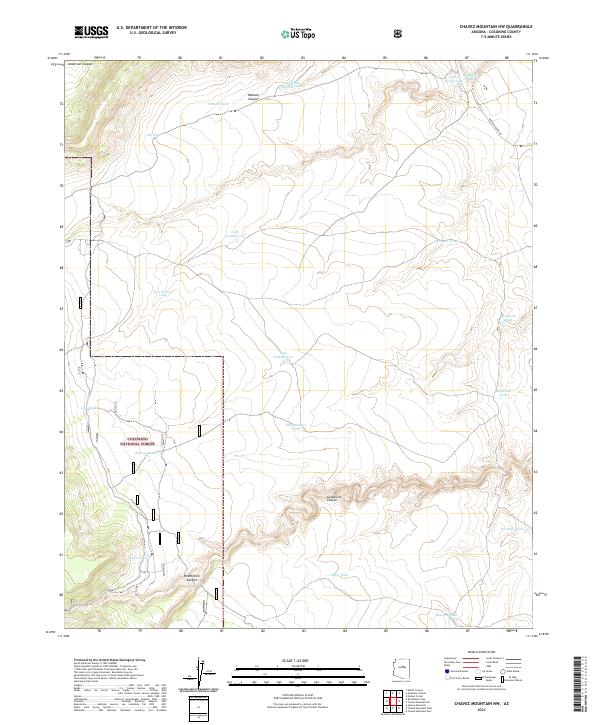 Chavez Mountain NW topographic map thumbnail