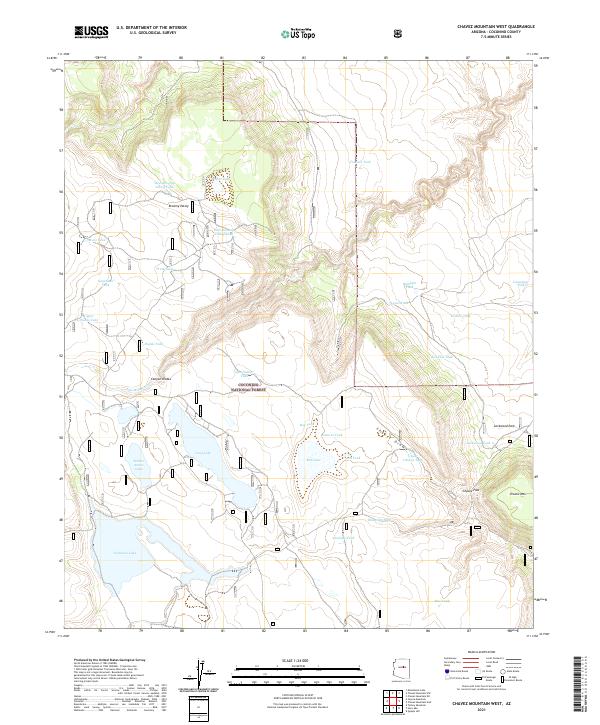 Chavez Mountain West topographic map thumbnail
