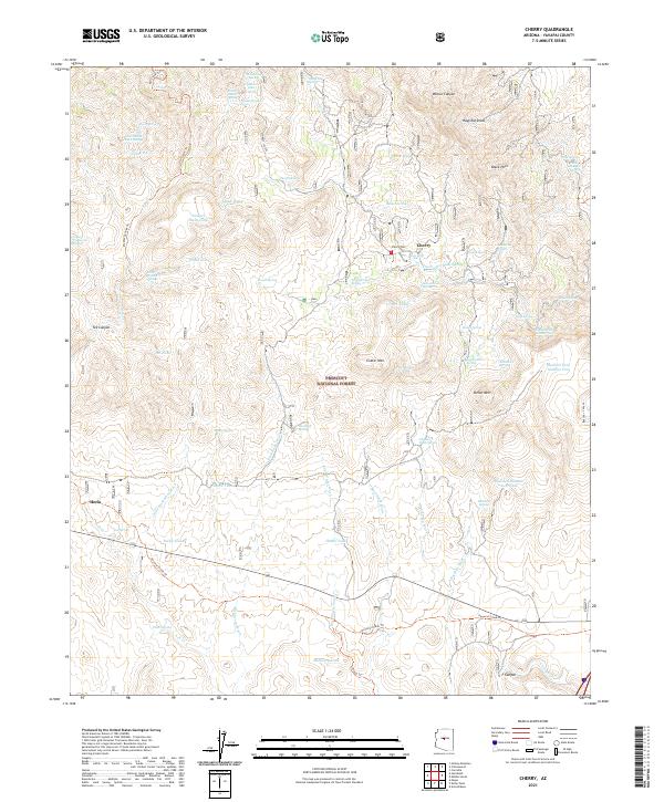 Cherry topographic map thumbnail