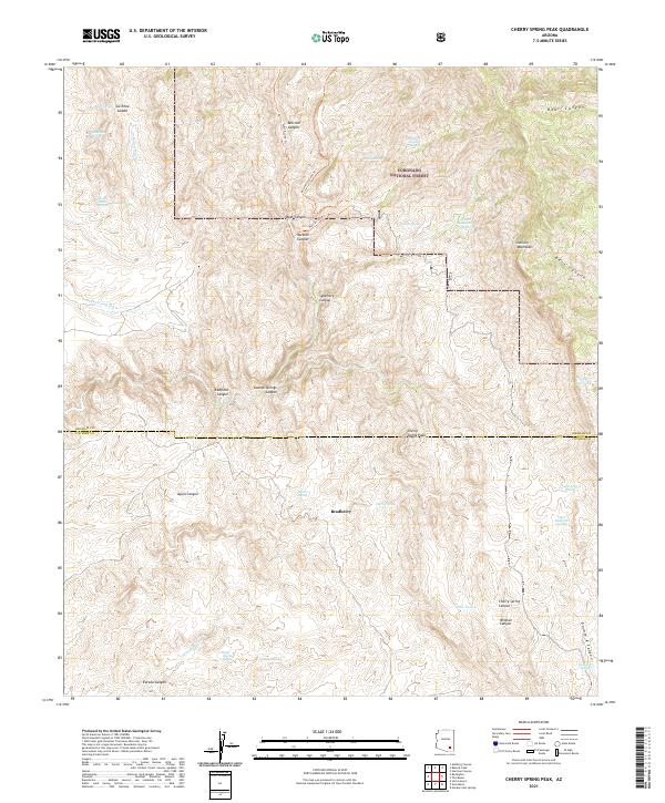 Cherry Spring Peak 2021 topographic map thumbnail
