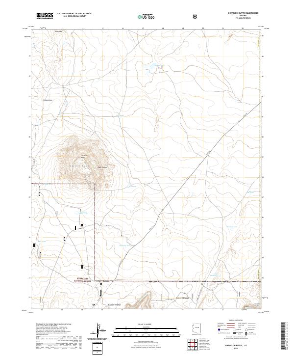 Chevelon Butte topographic map thumbnail