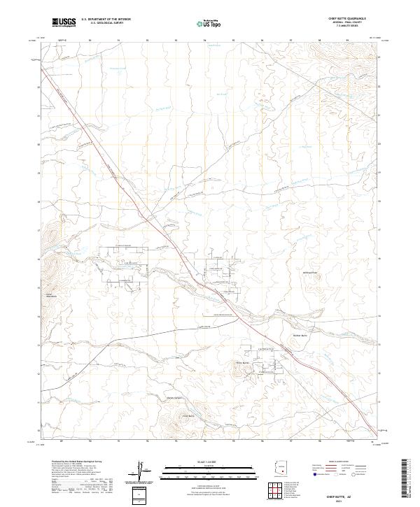Chief Butte topographic map thumbnail
