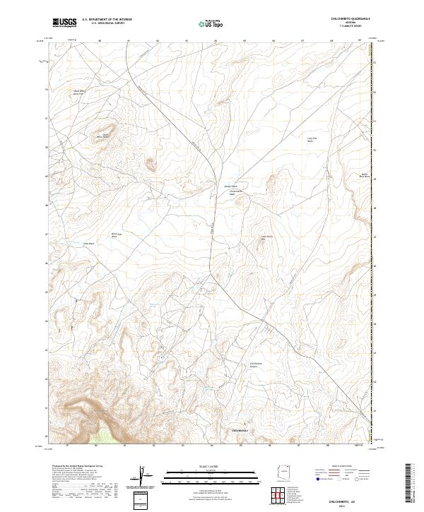 Chilchinbito topographic map thumbnail