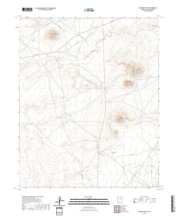 Chimney Butte 2021 topographic map thumbnail
