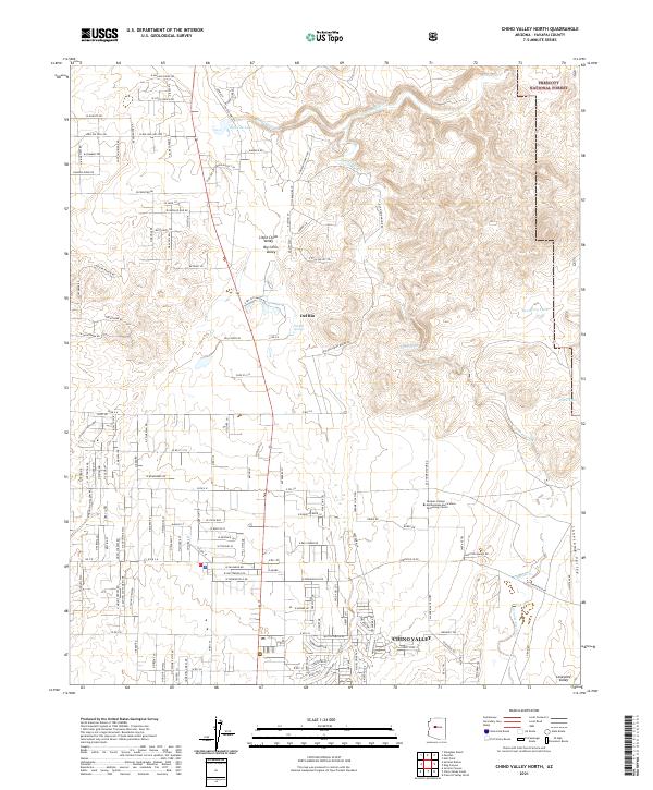 Chino Valley North topographic map thumbnail