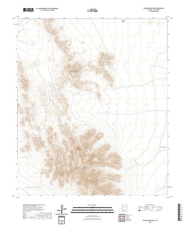 Chupan Mountain topographic map thumbnail