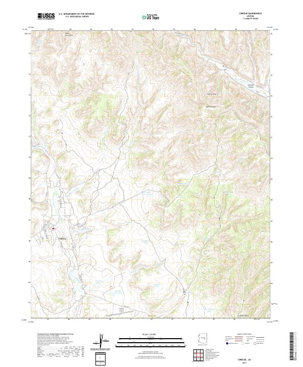 Cibecue topographic map thumbnail