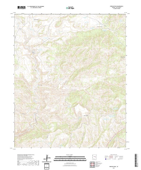 Cibecue Peak topographic map thumbnail