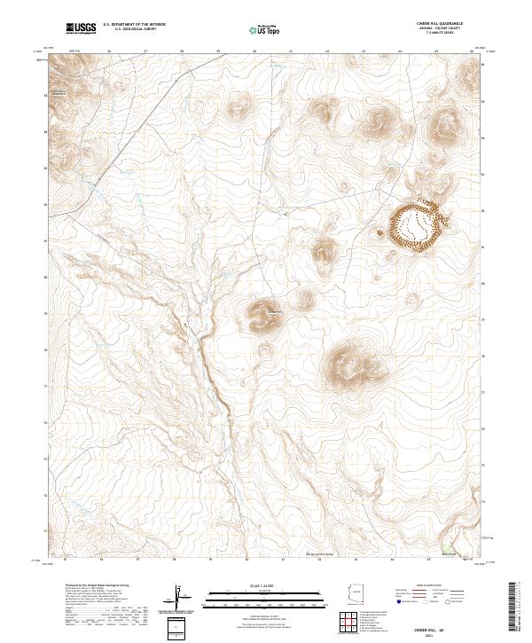 Cinder Hill topographic map thumbnail