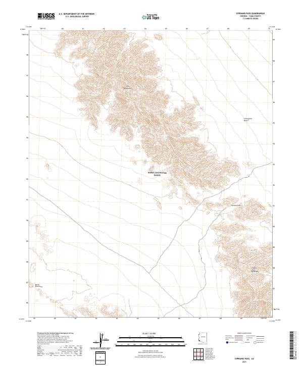 Cipriano Pass topographic map thumbnail