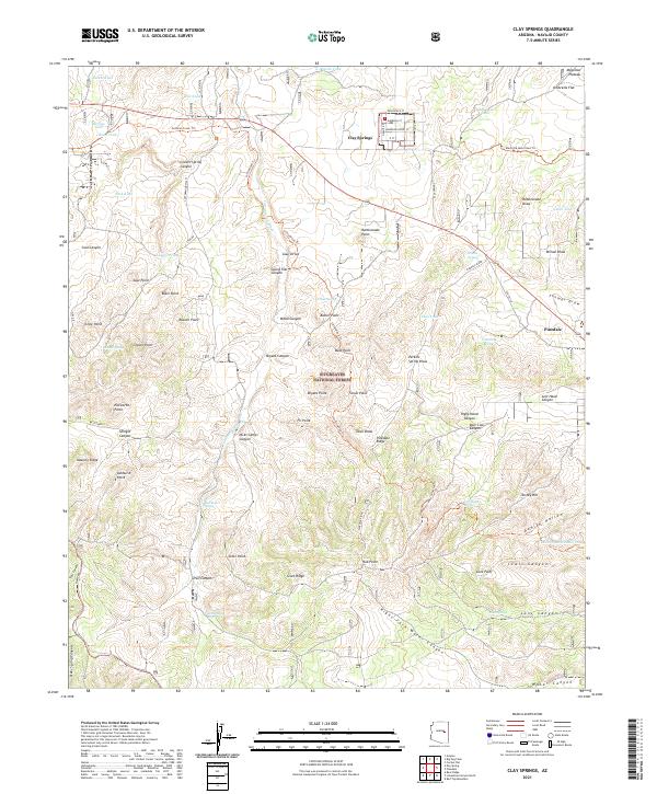Clay Springs topographic map thumbnail