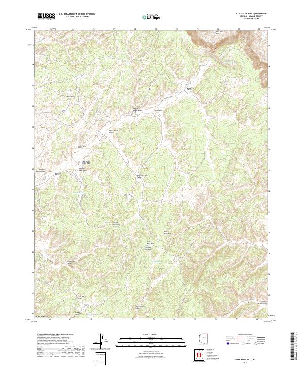Cliff Rose Hill 2021 topographic map thumbnail
