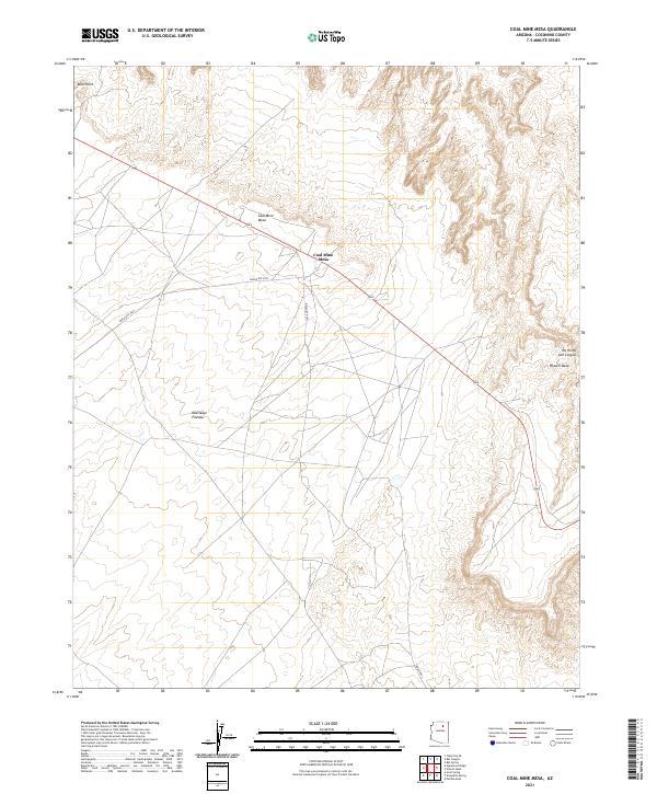 Coal Mine Mesa 2021 topographic map thumbnail