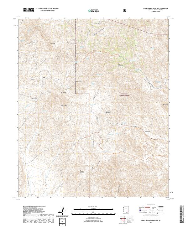 Cobre Grande Mountain 2021 topographic map thumbnail