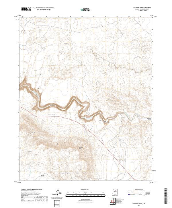 Coconino Point 2021 topographic map thumbnail